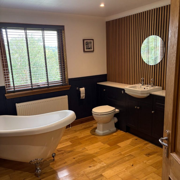 Luxury bedroom to bathroom conversion in Glasgow by BSM Contracts