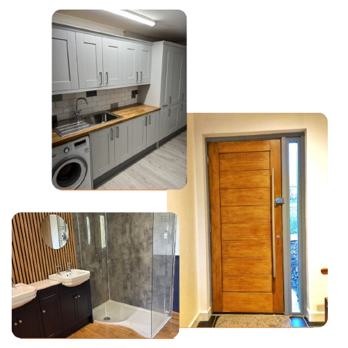 Full property renovation in Glasgow by BSM Contracts including exterior and interior upgrades